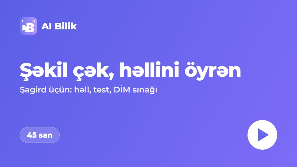 Video örtüyü: Şagird üçün