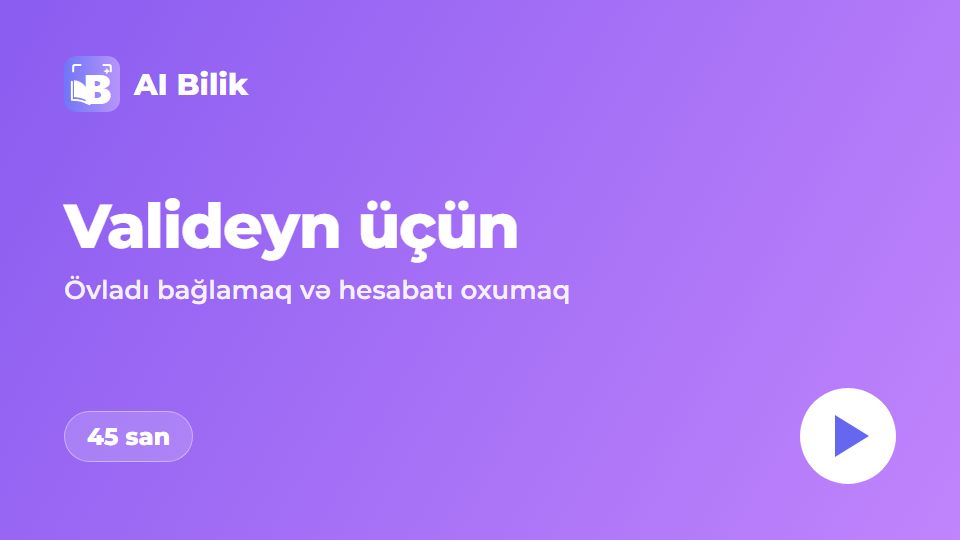 Video örtüyü: Valideyn üçün